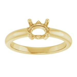 10K Yellow Gold 7x5 mm Oval Ring Mounting – image 6