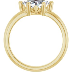 18K Yellow Gold 9.5x5 mm Marquise Ring Mounting – image 3