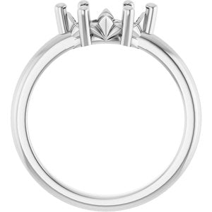 18K White Gold 9.5x5 mm Marquise Ring Mounting – image 4