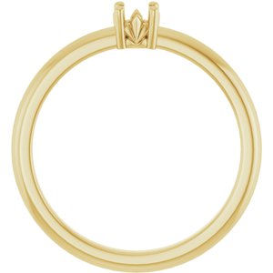 18K Yellow Gold 3.5 mm Round Ring Mounting – image 4