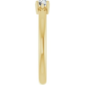 18K Yellow Gold 3.5 mm Round Ring Mounting – image 7