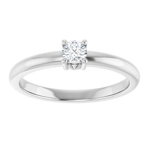 Continuum Sterling Silver 3.5 mm Round Ring Mounting – image 5