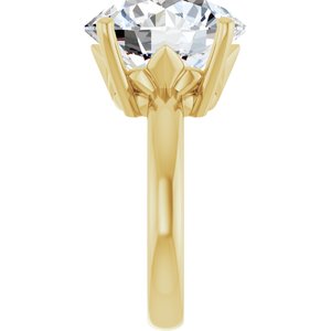 10K Yellow Gold 14 mm Round Ring Mounting – image 7