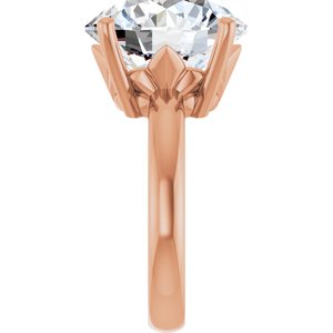 10K Rose Gold 14 mm Round Ring Mounting – image 7