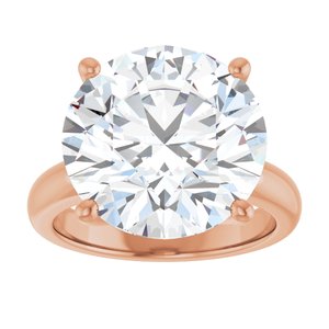 14K Rose Gold 14 mm Round Ring Mounting – image 5