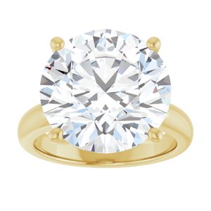 10K Yellow Gold 14 mm Round Ring Mounting – image 5