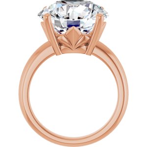 10K Rose Gold 14 mm Round Ring Mounting – image 3