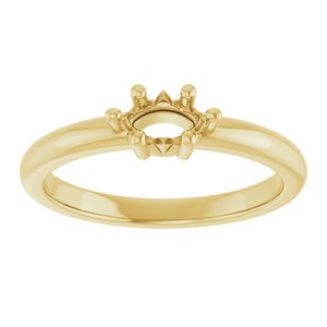 10K Yellow Gold 6x3.5 mm Marquise Ring Mounting – image 6