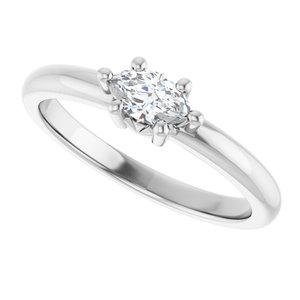 Platinum 6x3.5 mm Marquise Ring Mounting – image 8
