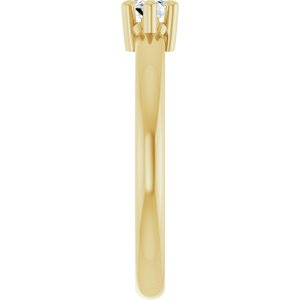 14K Yellow Gold 6x3.5 mm Marquise Ring Mounting – image 7