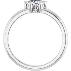 10K X1 White Gold 6x3.5 mm Marquise Ring Mounting – image 3