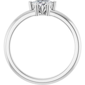 14K X1 White Gold 6x3.5 mm Marquise Ring Mounting – image 3