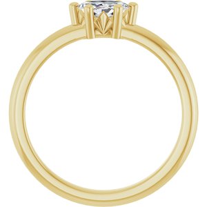 18K Yellow Gold 6x3.5 mm Marquise Ring Mounting – image 3