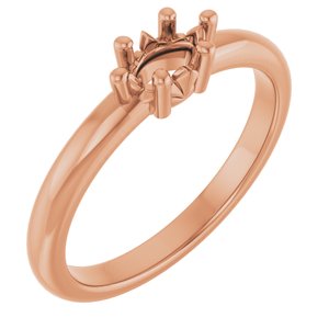 14K Rose Gold 6x3.5 mm Marquise Ring Mounting – image 2