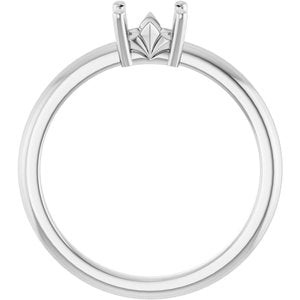 Continuum Sterling Silver 4.5x4.5 mm Square Ring Mounting – image 4