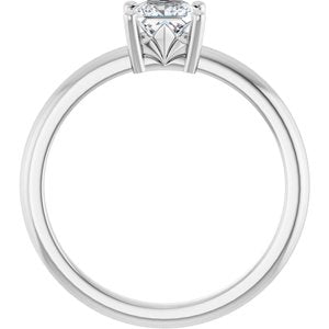 Continuum Sterling Silver 4.5x4.5 mm Square Ring Mounting – image 3