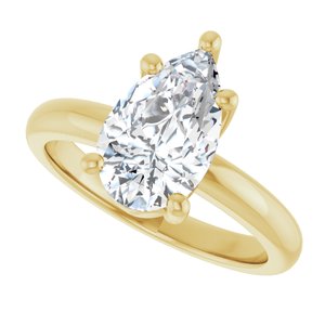 18K Yellow Gold 11.5x7 mm Pear Ring Mounting – image 8