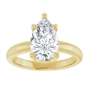 14K Yellow Gold 11.5x7 mm Pear Ring Mounting – image 5