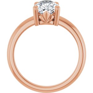14K Rose Gold 11.5x7 mm Pear Ring Mounting – image 3