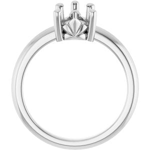 Continuum Sterling Silver 11.5x7 mm Pear Ring Mounting – image 4