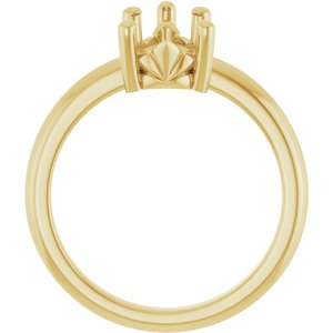 18K Yellow Gold 11.5x7 mm Pear Ring Mounting – image 4