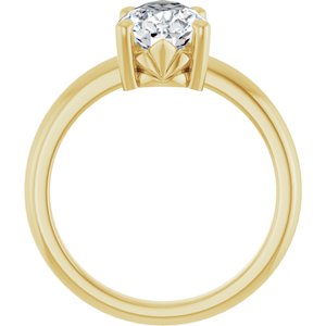 18K Yellow Gold 11.5x7 mm Pear Ring Mounting – image 3