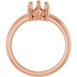 18K Rose Gold 11.5x7 mm Pear Ring Mounting – image 4