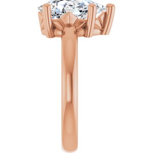 18K Rose Gold 11.5x7 mm Pear Ring Mounting – image 7