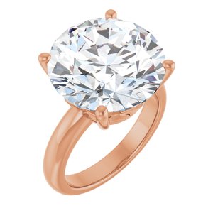 10K Rose Gold 15 mm Round Ring Mounting