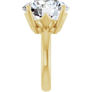 18K Yellow Gold 15 mm Round Ring Mounting – image 7