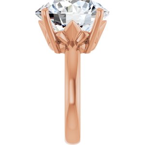 18K Rose Gold 15 mm Round Ring Mounting – image 7