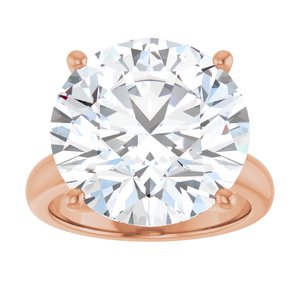 10K Rose Gold 15 mm Round Ring Mounting – image 5