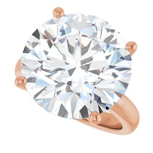 18K Rose Gold 15 mm Round Ring Mounting – image 8