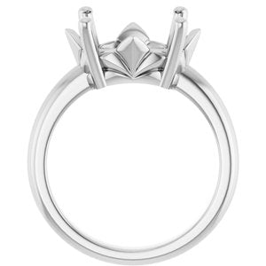 Sterling Silver 14x10 mm Oval Ring Mounting – image 4