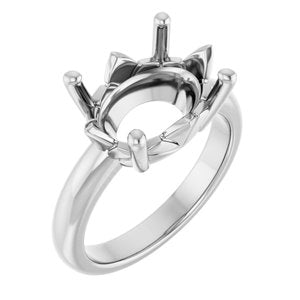 Sterling Silver 14x10 mm Oval Ring Mounting – image 2