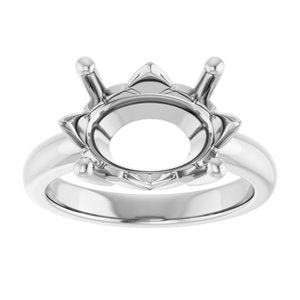 Continuum Sterling Silver 14x10 mm Oval Ring Mounting – image 6