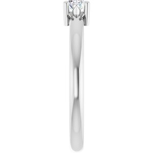 18K White Gold 4.5x3.5 mm Oval Ring Mounting – image 7