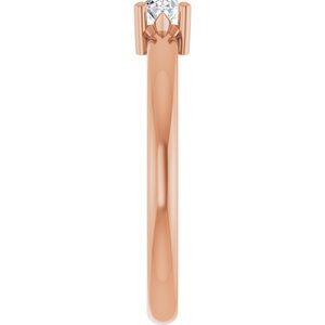 18K Rose Gold 4.5x3.5 mm Oval Ring Mounting – image 7