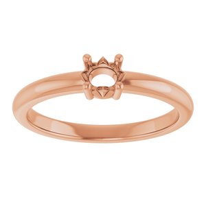 10K Rose Gold 4.5x3.5 mm Oval Ring Mounting – image 6