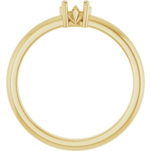18K Yellow Gold 4.5x3.5 mm Oval Ring Mounting – image 4