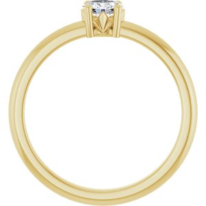 18K Yellow Gold 4.5x3.5 mm Oval Ring Mounting – image 3