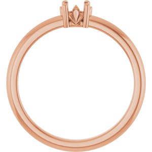10K Rose Gold 4.5x3.5 mm Oval Ring Mounting – image 4