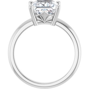 10K X1 White Gold 7.5x7.5 mm Square Ring Mounting – image 3