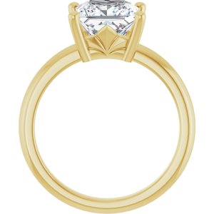 10K Yellow Gold 7.5x7.5 mm Square Ring Mounting – image 3
