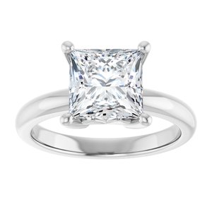 Continuum Sterling Silver 7.5x7.5 mm Square Ring Mounting – image 5