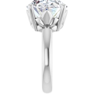 Sterling Silver 16x12 mm Oval Ring Mounting – image 7