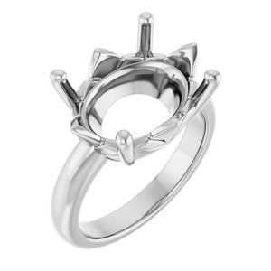 Continuum Sterling Silver 16x12 mm Oval Ring Mounting – image 2