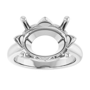 Continuum Sterling Silver 16x12 mm Oval Ring Mounting – image 6
