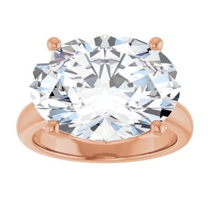 10K Rose Gold 16x12 mm Oval Ring Mounting – image 5