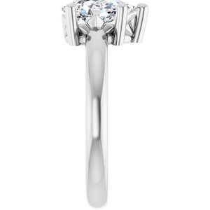14K X1 White Gold 9x5.5 mm Pear Ring Mounting – image 7